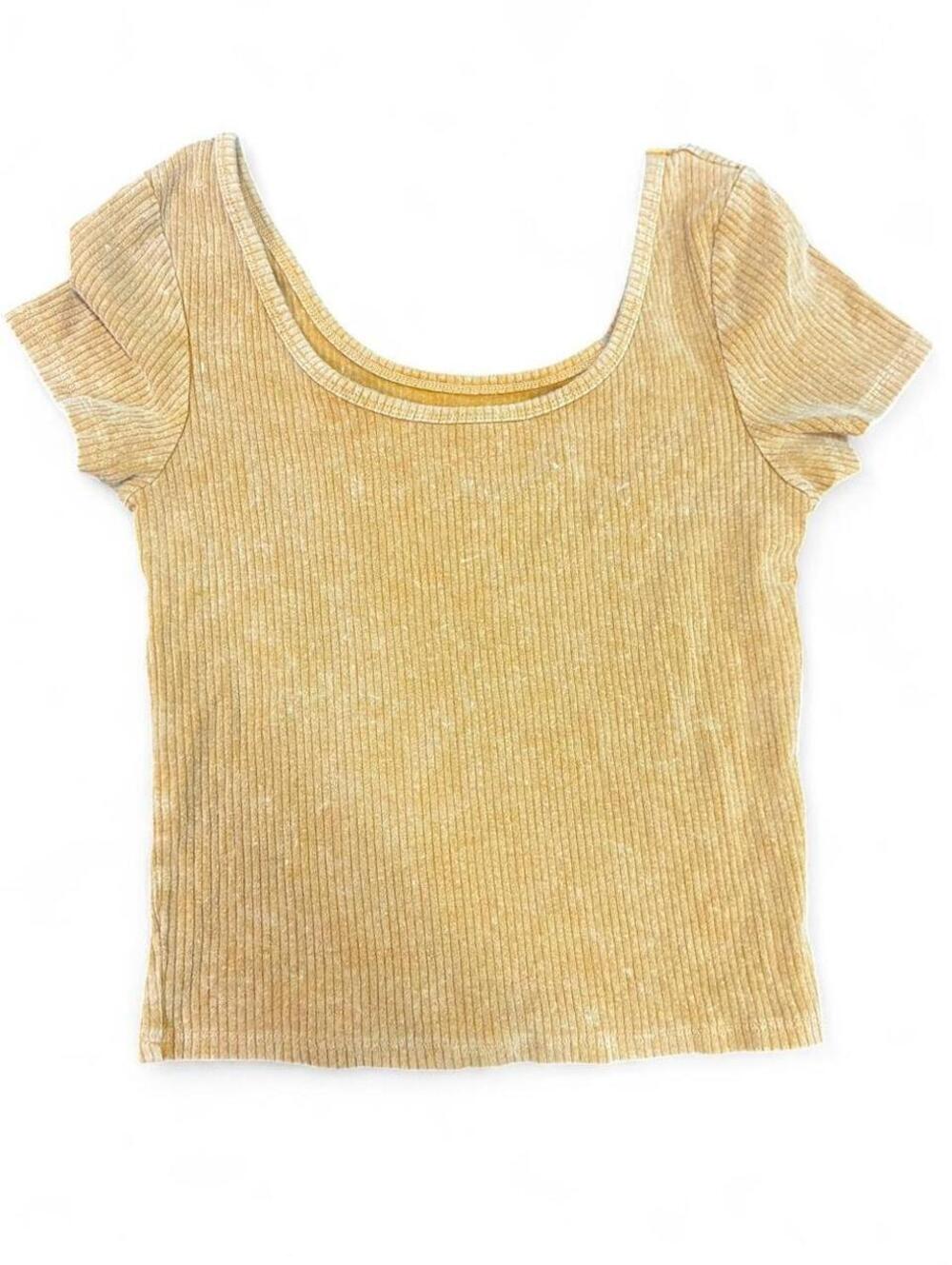 Wild Fable yellow ribbed crop top